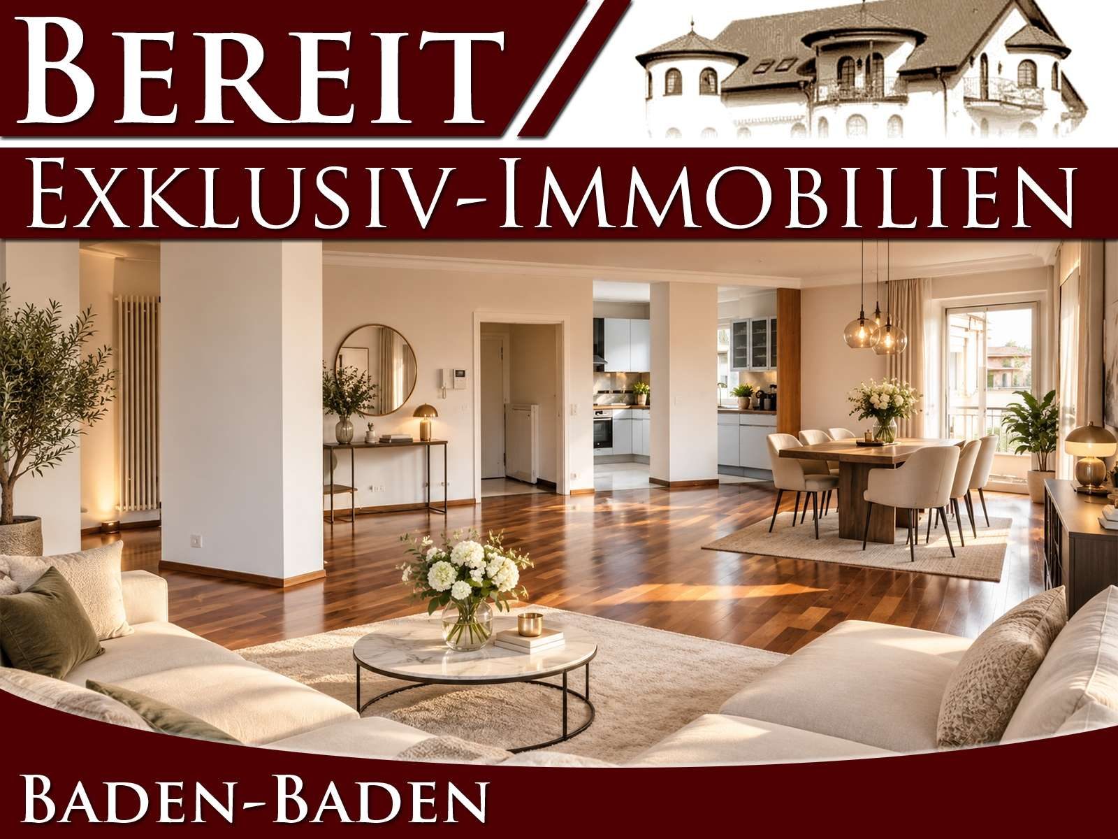 5 Zi. Penthousemaisonettewohnung in der Stadt — Wohnbereich (KI-optimiert)
