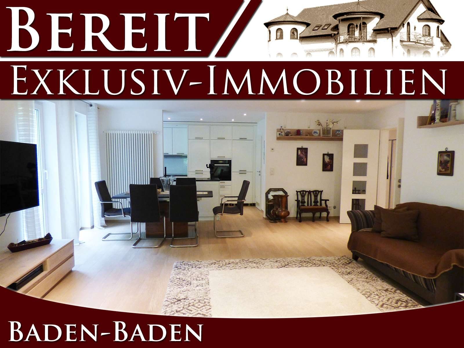 Neuwertige Eigentumswohnung mit Garten und TG — Wohnzimmer