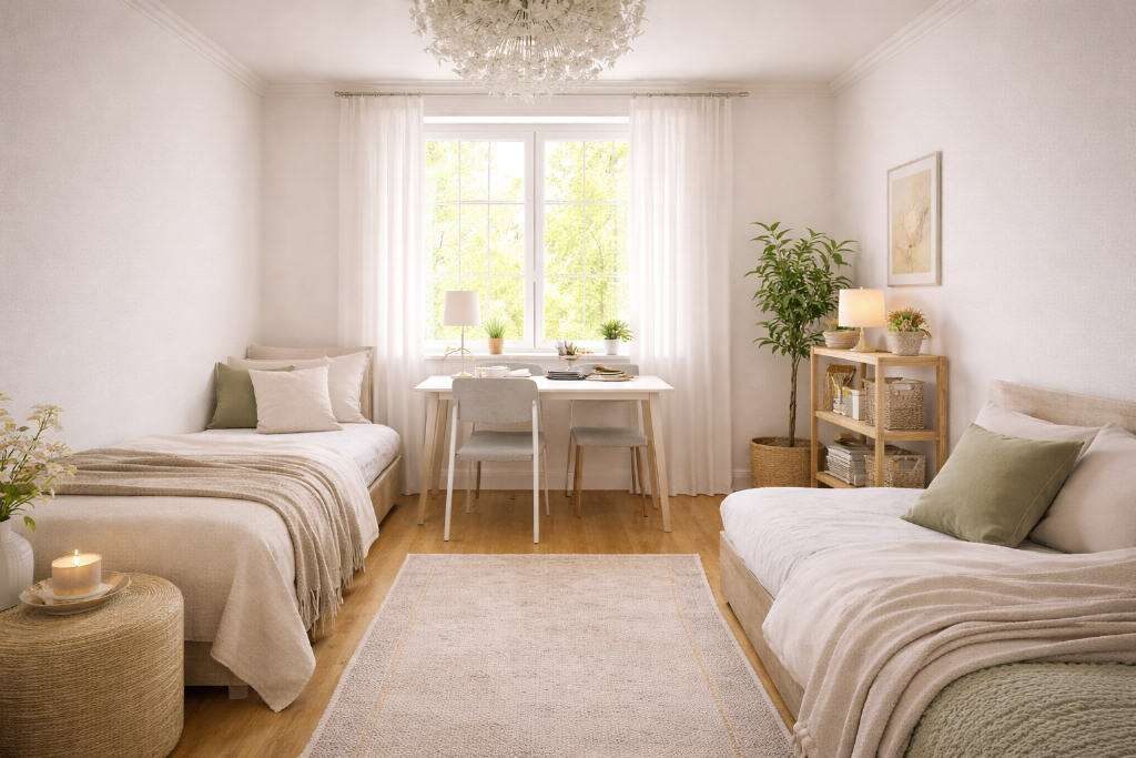 Wohnen am Augustaplatz  Helle 3-Zimmer-Eigentumswohnung mit Balkon und Charme — Schlafzimmer