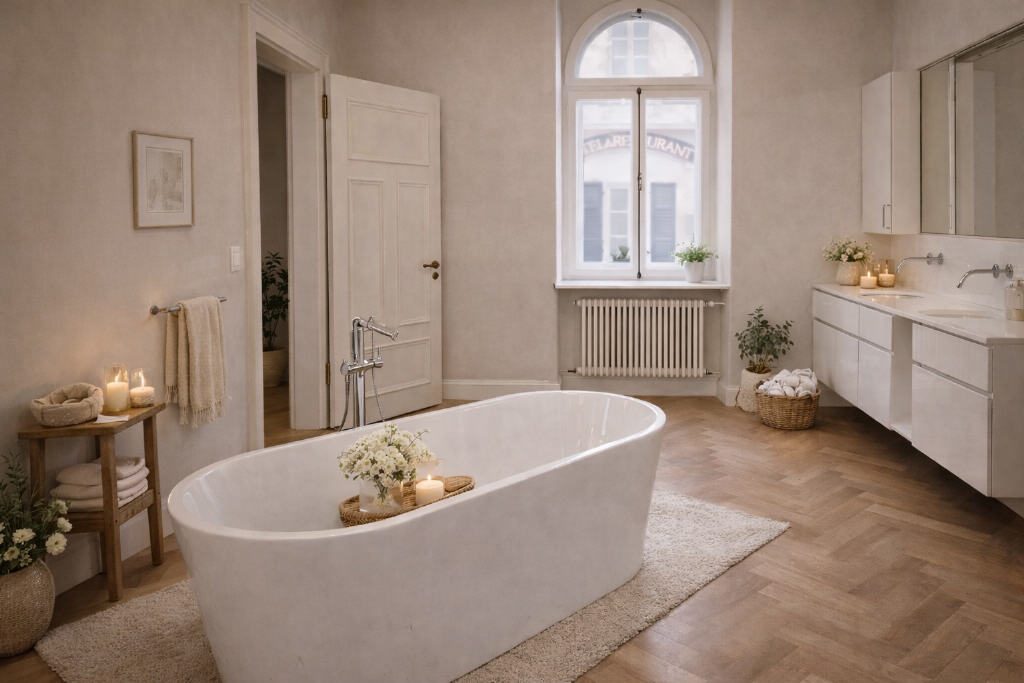 Historischer Charme, modern interpretiert — Badezimmer