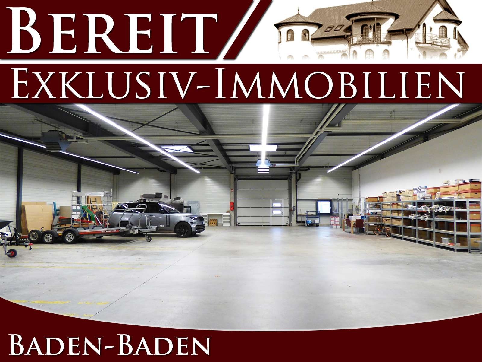 Neuwertiges Bürogebäude mit Halle — Halle
