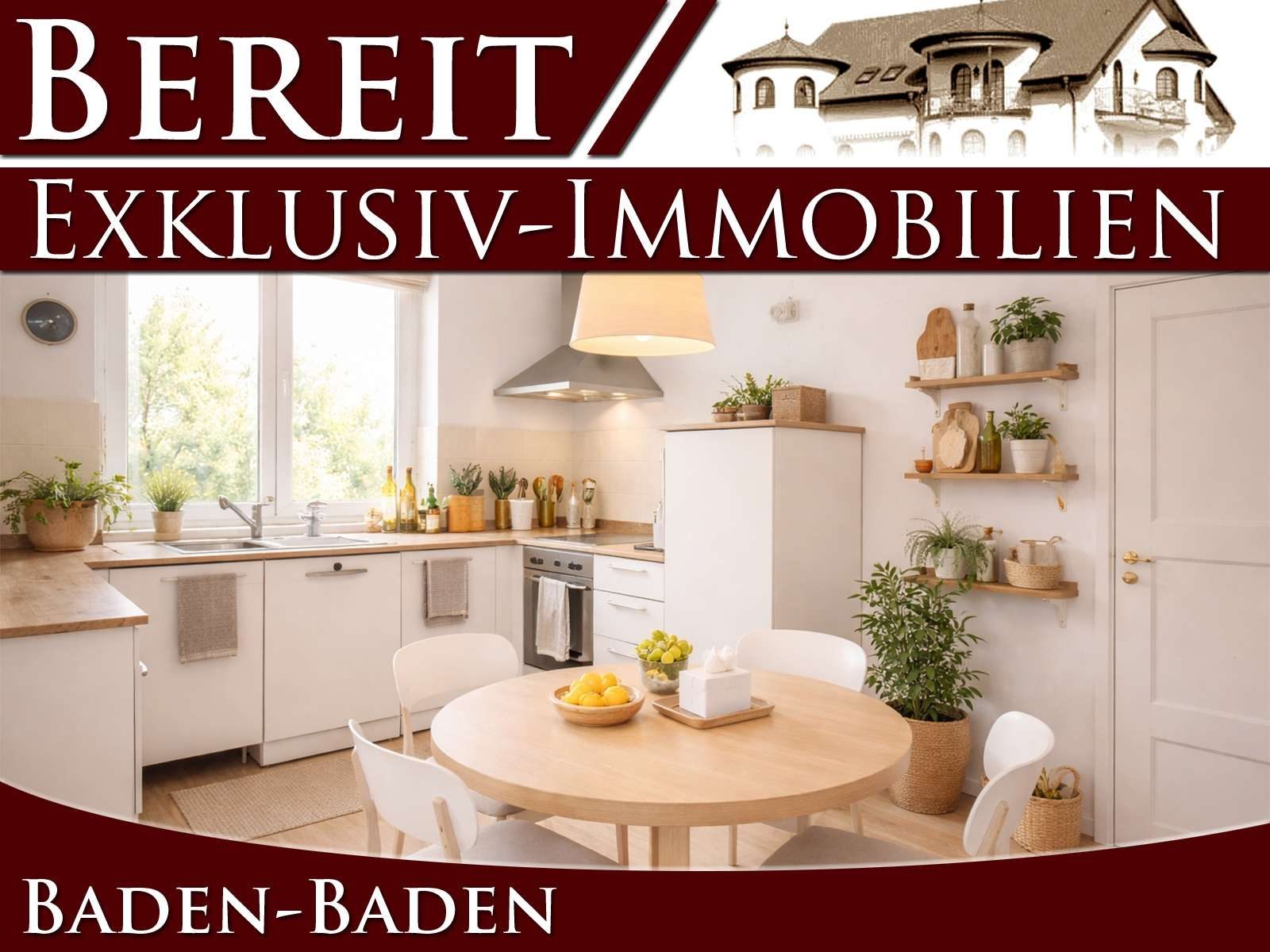 Sehr helle 3 Zimmer Stadtwohnung mit Balkon — Küche