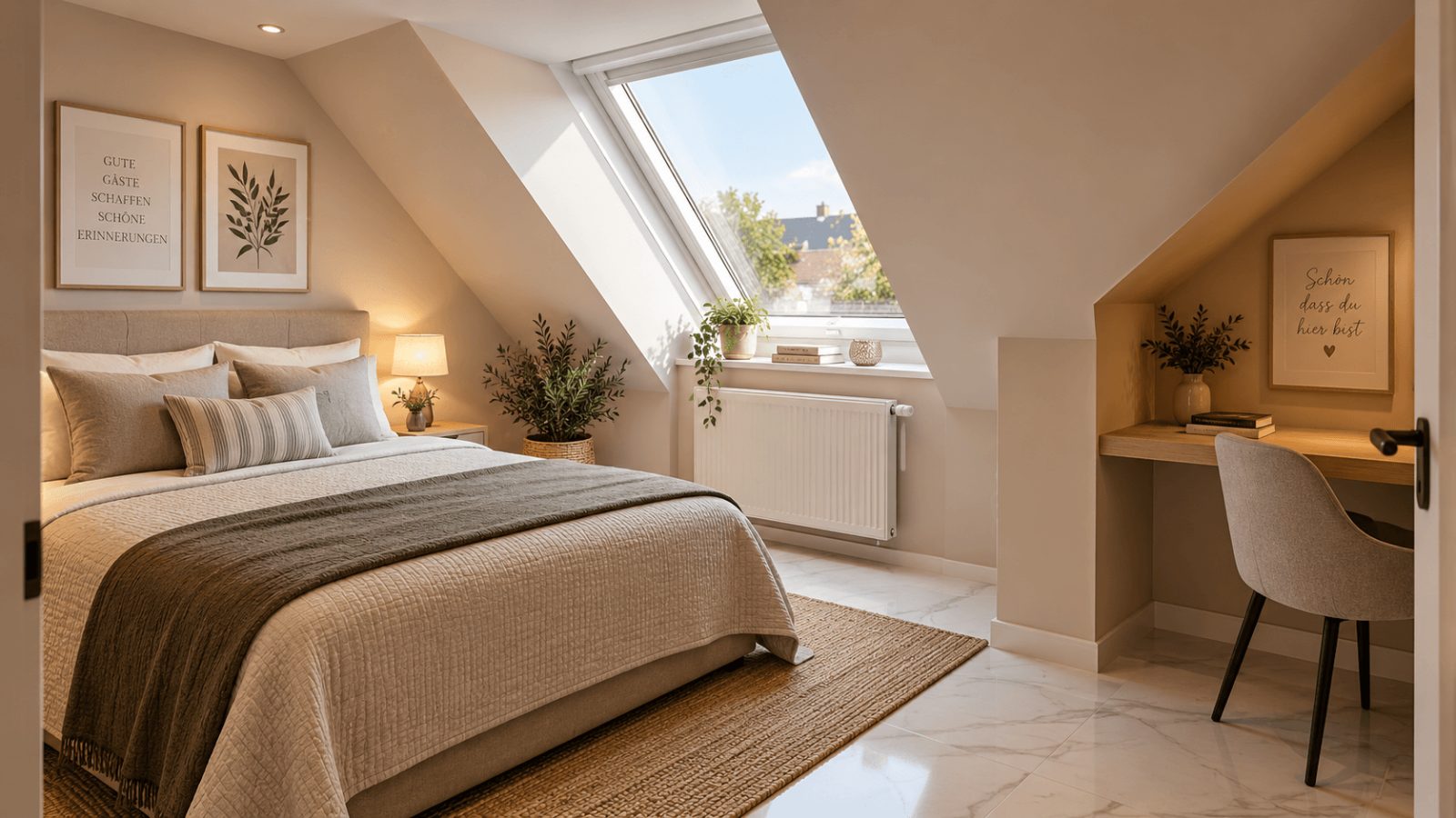 Licht, Raum & Eleganz - hochwertiges Wohnen mit besonderem Charakter — Gästezimmer-Wohnbeispiel