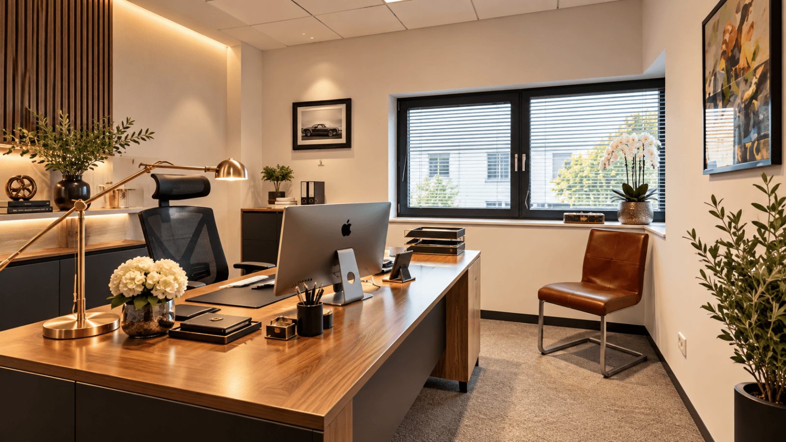 Modernes Bürogebäude mit Gewerbehalle – hochwertige Ausstattung & flexible Nutzung“ — Büro II (Beispielmöblierung)